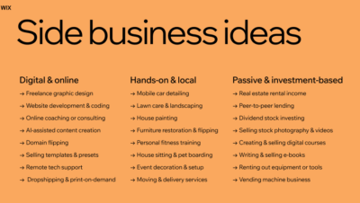 side income ideas with minimal investment